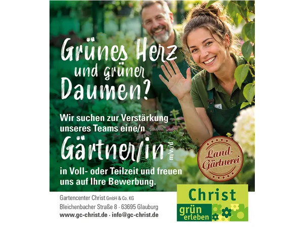 Gärtner oder Gärtnerin in Voll- oder Teilzeit